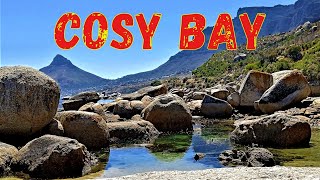 Aerial video of Sandy Cove/Cosy Bay, Victoria Road, Cape Town, South Africa