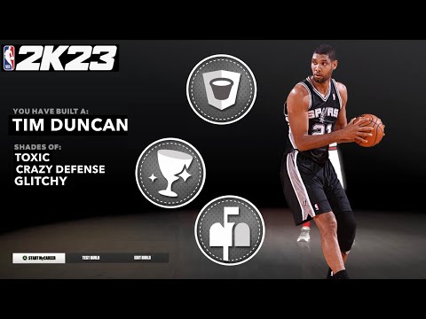 THE BEST TIM DUNCAN BUILD NBA 2K23! CRAZY POST GAME AND CAN SHOOT!