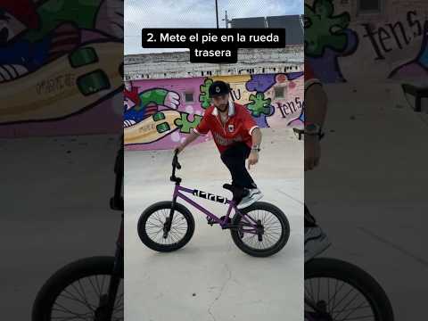 Part of a video titled How to Stop Your BMX Without a Brake! - YouTube