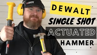 How to use a Dewalt Single Shot Actuated Hammer (Easy way to anchor interior walls to concrete)