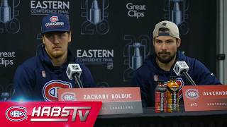 Bolduc, Carrier + more Habs address the media at practice | FULL PRESS CONFERENCES