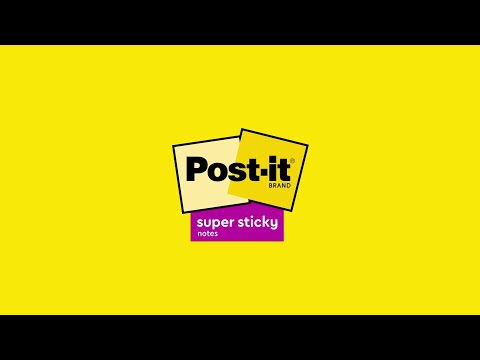 Notisblock Post-it SuperSticky Playful 76x76mm 6block - Youtube manufacturer video 2