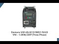 Siemens V20 6SL3210 5BE21 5UV0 Vfd 1 5KW 2HP Three Phase