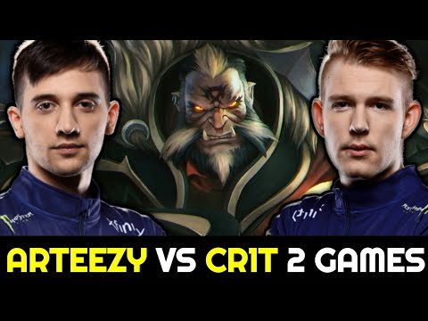 ARTEEZY vs CR1T 2 Games in a Row — 11K MMR Boss Fight 7.28 Dota 2