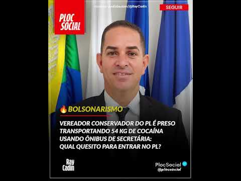 Vereador do PL é preso transportando 54kg de cocaína em ônibus de secretária no Mato Grosso do Sul
