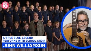 True Blue Legend John Williamson Performs with School Choir | Studio 10
