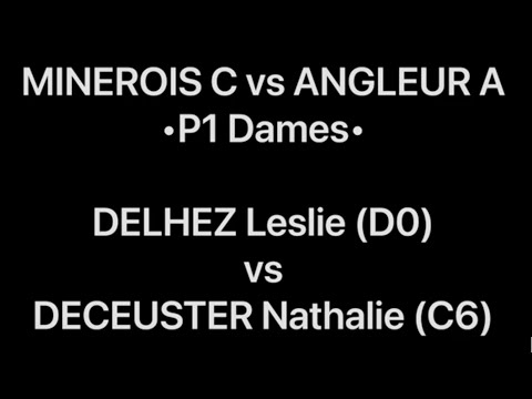 Tennis de Table ·P1 Dames· MINEROIS C vs ANGLEUR A - DELHEZ Leslie (D0) vs DECEUSTER Nathalie (C6)