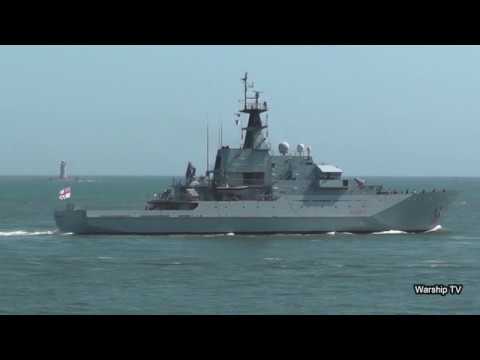 HMS SEVERN P282 ENTERS DEVONPORT NAVAL BASE AT DEVILS POINT - 22nd June 2020