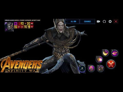 Corvus Glaive in Avengers Infinity War suit skills preview | Marvel Future Fight