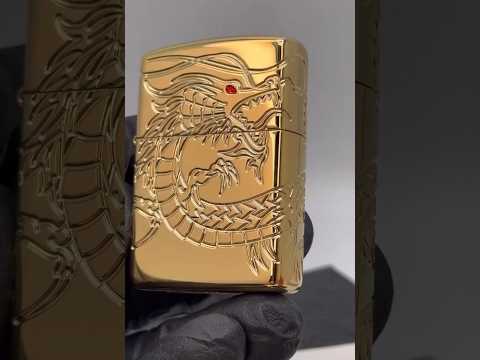 Zippo Armor Red Eyed Dragon 360 Degree Engraving Gold Plate 29265 [0978473739 - 0983247815] #zippo
