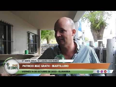 Patricio Mac Grath - remate de Cabaña Don Romeo - Viernes 14 de octubre de 2022 - Olavarría