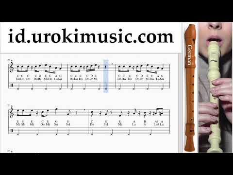 Cara Bermain Suling Recorder (G.) Super Mario Bros - Theme Tutorial Tab um-a592