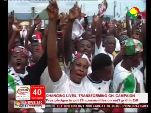 Prez Mahama promises to put 29 comm. in Fanteakwa on nat'l grid  - 27/10/2016