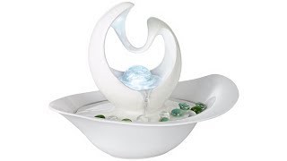 Modern Abstract White Table Fountain