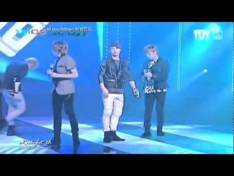 110825 TEEN TOP at Mnet Wide News (Chunji accident)