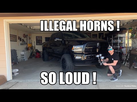 Installing TRAIN HORNS On RAM 2500 !