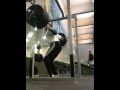 600lbs x 20 reps half squats