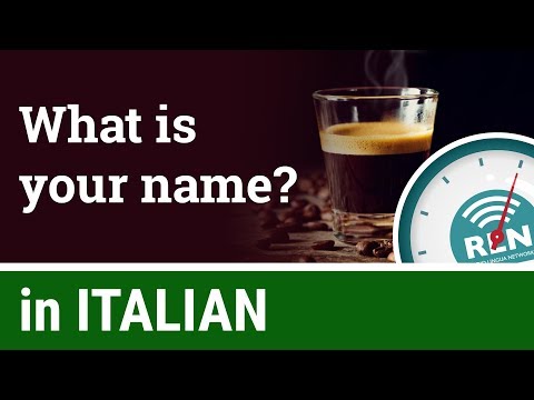 How to say "my name is..." and ask "what is your name?" in Italian - One Minute Italian Lesson 6