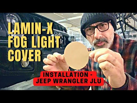 Lamin-X Fog Light Cover - Yellow - Installation Jeep Wrangler JLU - Overlanding the USA