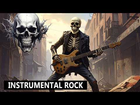 Skeleton Guitarist | 1 Hour Instrumental Rock for Working, Focus & Gaming | Royalty Free