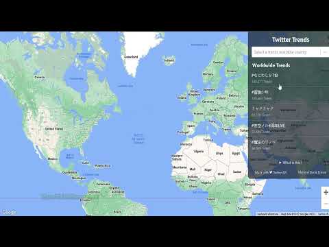 Website to Discover Twitter Trends on Google Maps