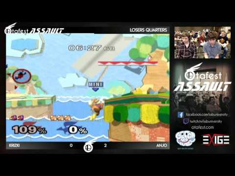 Otafest Assault 2017 - Melee Singles Losers Quarters - Krizski (Fox) vs Anjo (Falco)