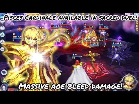 Saint Seiya: Awakening (KOTZ) - Pisces Cardinale Available in Sacred Duel! Massive AOE Bleed Damage!
