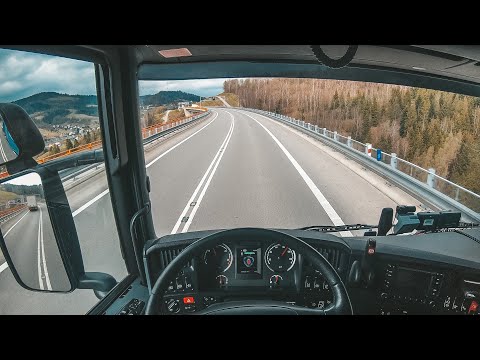 Driving Scania R410 POV - Zwardoń(PL) / Čadca(SK) 4K