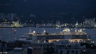 Silver Nova’s Mysterious Pre-Dawn Arrival in Vancouver ✨ Luxury Alaskan Cruise Lit Up in the Dark