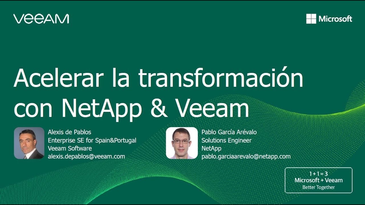 Acelerar la transformación digital con Netapp y Veeam video