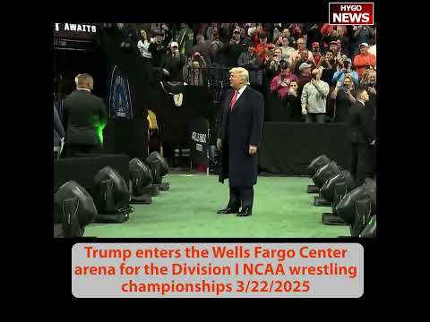“USA! USA!” Trump Gets Rockstar Welcome as He Enters Arena For NCAA Wrestling Championship