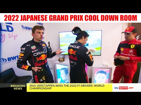 Cool Down Room - Max Finds Out He Won The Championship - 2022 Japanese Grand Prix