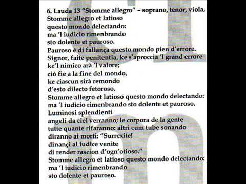 Gavin Bryars, Lauda 13: 'Stomme allegro'.