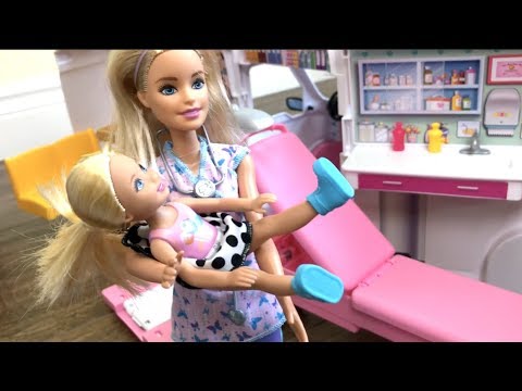 Nurse BARBIE Care Clinic Rescue Chelsea Pretend Play | Toys Academy Video