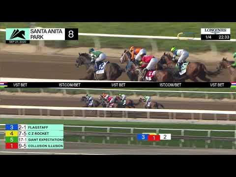 C Z Rocket wins Race 8 on Sunday, September 27, 2020 at Santa Anita Park.