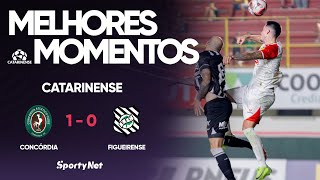 FIGUEIRA VAI CAIR? GALO VAI ÀS QUARTAS - Concórdia 1x0 Figueirense - Melhores Momentos - Catarinense