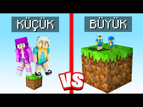 KÜÇÜK KIZ HAYRANLAR VS DEV ENES & BEBEK SONİC TEK BLOK SAVAŞI 😱 Minecraft