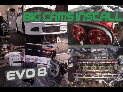 Evo 8 Build part 1 - Installing kelford 272 camshafts and valvesprings