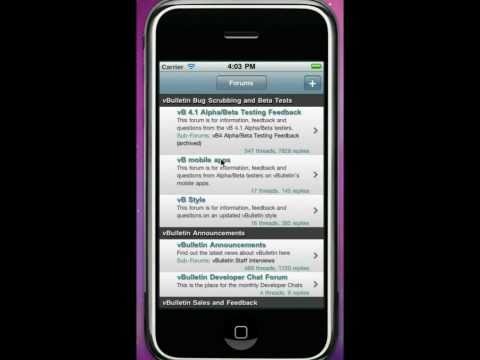 vBulletin iPhone mobile application