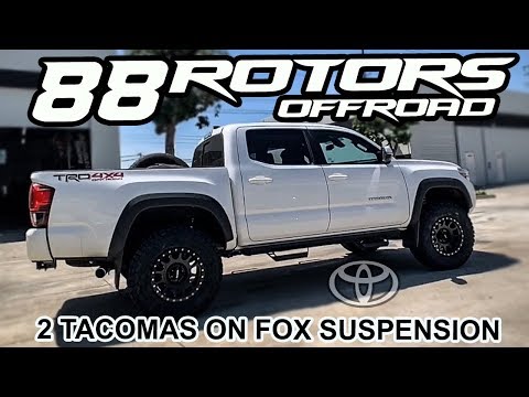 Pair Of Tacoma Trucks Lifted on Fox Suspension & 285/70/17 Tires