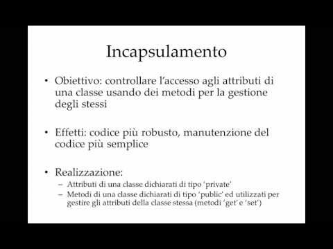 Corso Java 7 - Lezione 4 - OOP: Incapsulamento ed ereditarietà