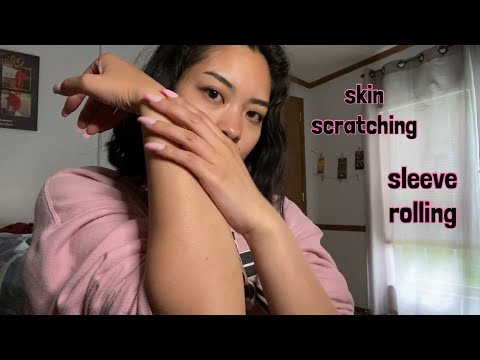 ASMR Sleeve Rolling (minimal talking)