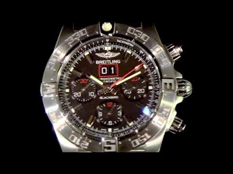 Men's Stainless Steel Breitling Chronomat 'Black Bird' Automatic Chronograph