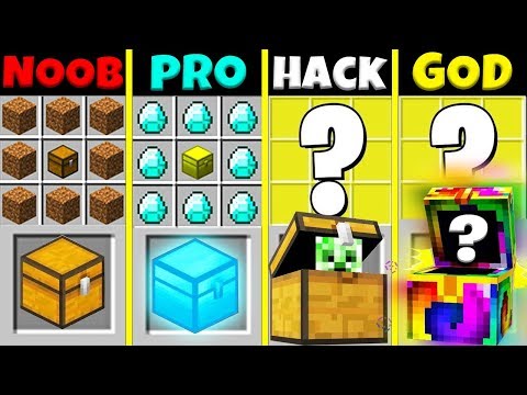 Minecraft Battle: NOOB vs PRO vs HACKER vs GOD: SUPER CHEST CRAFTING CHALLENGE / Animation