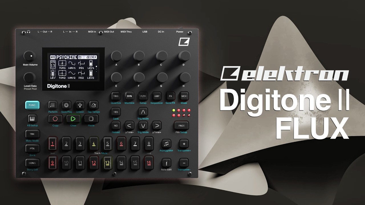 Elektron Digitone 2 Presets for Techno (Dub, Melodic, Progressive, Industrial): FLUX Sound Pack