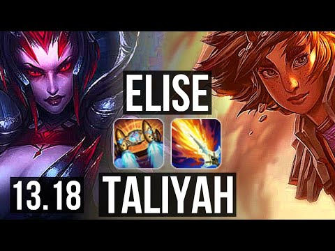 ELISE vs TALIYAH (JNG) | 12/0/6, Legendary, 1.0M mastery, 300+ games | EUW Master | 13.18