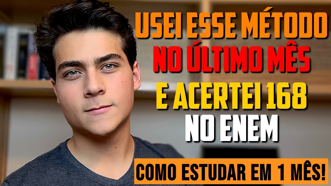 COMO EU ESTUDEI FALTANDO 1 MÊS PARA O ENEM