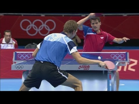 Smirnov (RUS) v BURGIS (LAT) Men's Table Tennis 2nd Round Replay - London 2012 Olympics
