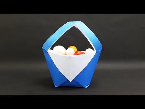 How to Make Easy Accordion Paper Basket - Simple DIY Paper Craft Ideas