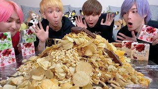 笑顔からの「お菓子食べたいんですっ」かわいい!一周まわって名人のことめちゃめちゃかわいいって思うようになってきた😳✨ - 【肌荒れ不可避】深夜2時に後輩が1万円で突然お菓子パーティーしたいと言いだした…